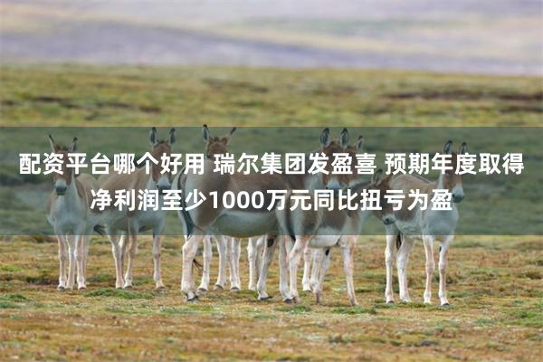 配资平台哪个好用 瑞尔集团发盈喜 预期年度取得净利润至少1000万元同比扭亏为盈