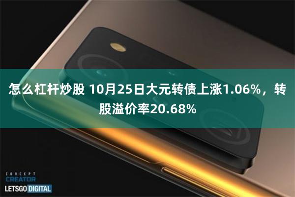 怎么杠杆炒股 10月25日大元转债上涨1.06%，转股溢价率20.68%